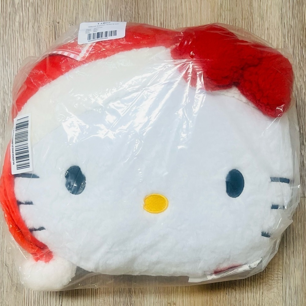 HELLO KITTY Sanrio Santa Christmas Holiday Plush Pillow Cushion 18” HTF New - Picture 5 of 7